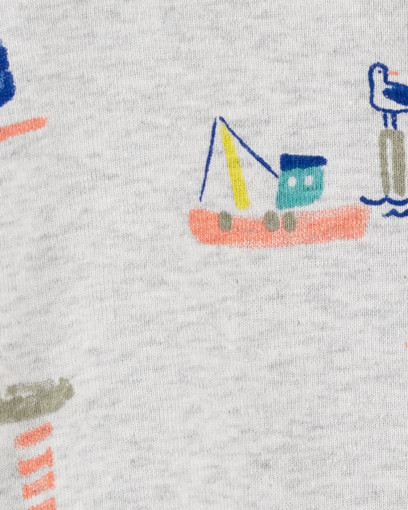 CARTER'S Overal letný Grey Boats chlapec NB