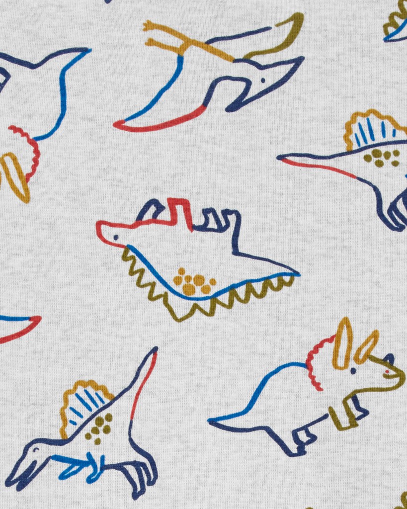 CARTER'S Overal letný krátky rukáv Grey Dino chlapec NB/ veľ. 56