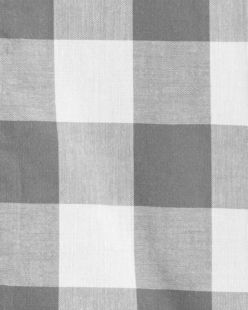 CARTER'S Overal letný krátky rukáv Grey Gingham chlapec NB