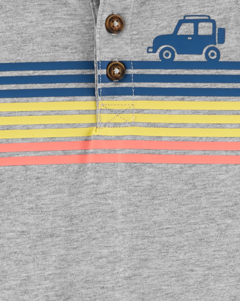 CARTER'S Overal letný Multi Stripes chlapec NB