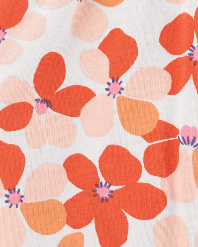 CARTER'S Overal letný Orange Floral dievča NB/ veľ. 56