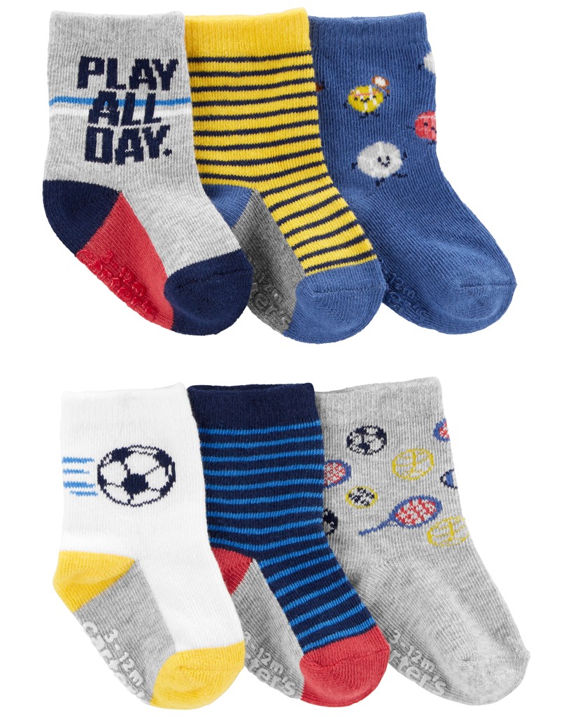 CARTERS Ponožky Sport chlapec 6ks 0-3m