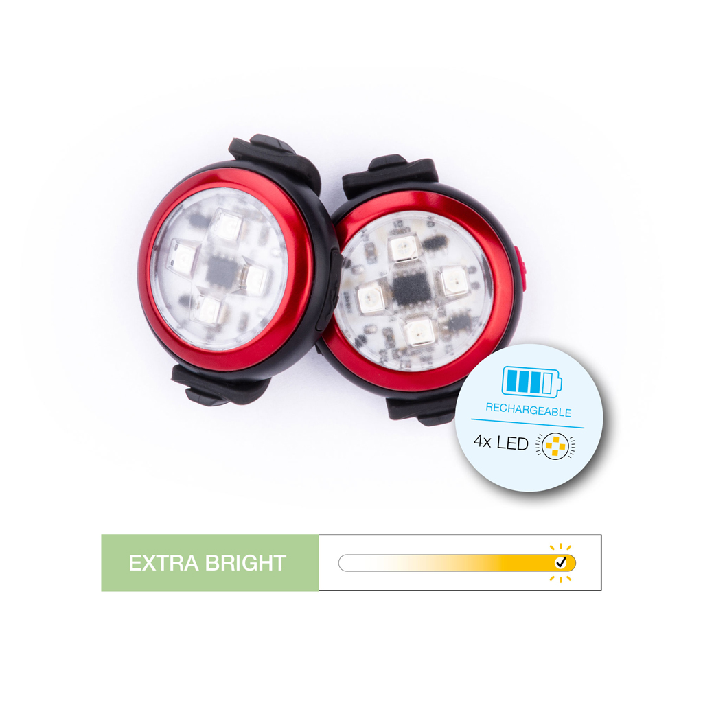 CURLI Luumi LED bezpečnostné svetielko dobíjacie na obojok GREEN