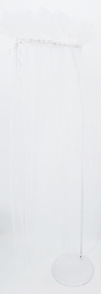 EKO Baldachýn nad postieľku priehľadný White 150x300 cm