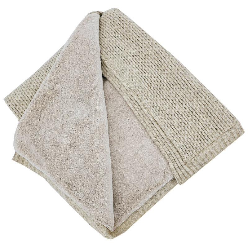 EKO Deka pletená s podšívkou Beige 100x80 cm