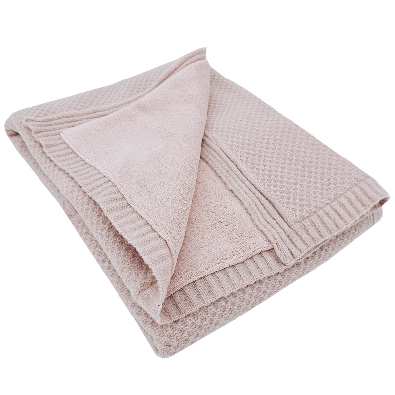 EKO Deka pletená s podšívkou Rose Pink 100x80 cm