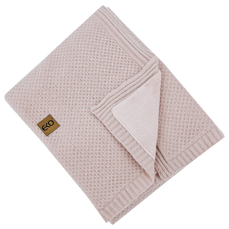 EKO Deka pletená s podšívkou Rose Pink 100x80 cm