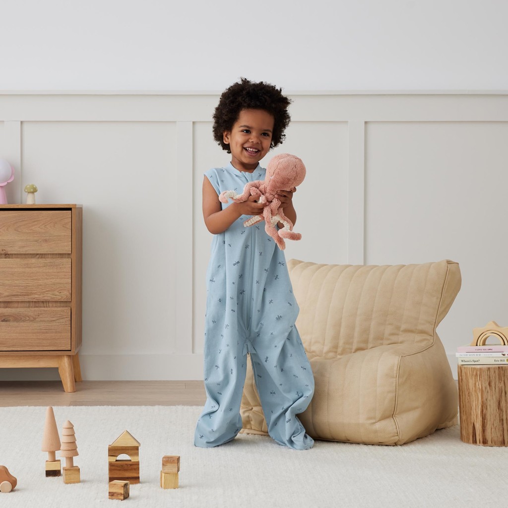 ERGOPOUCH Vak a overal na spanie 2v1 organická bavlna Suit Dragonflies 3-12 m, 6-10 kg, 0,2 tog