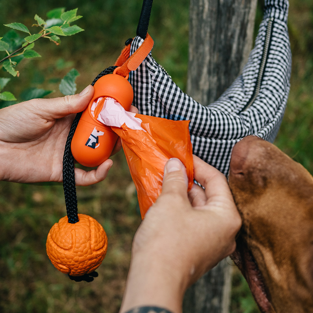 EXPLORER DOG AirBall na provaze Oranžový 6,5 cm