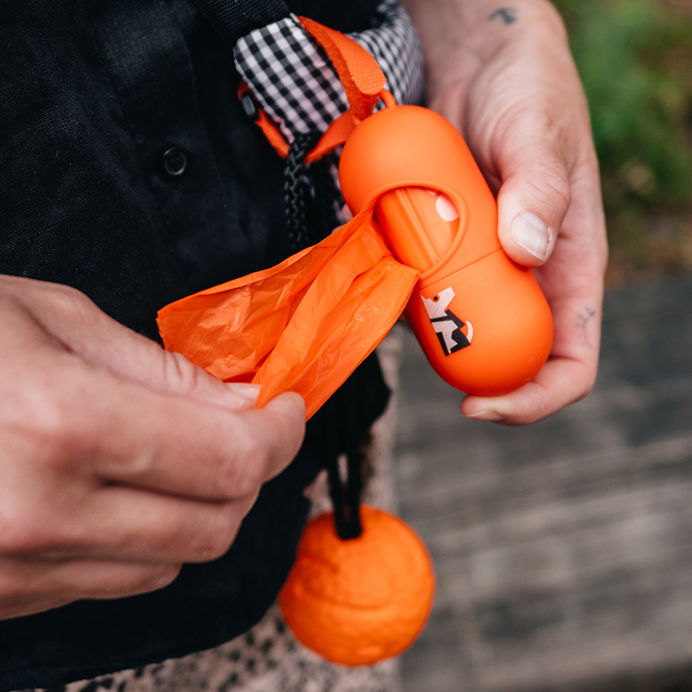 EXPLORER DOG AirBall na provaze Oranžový 6,5 cm