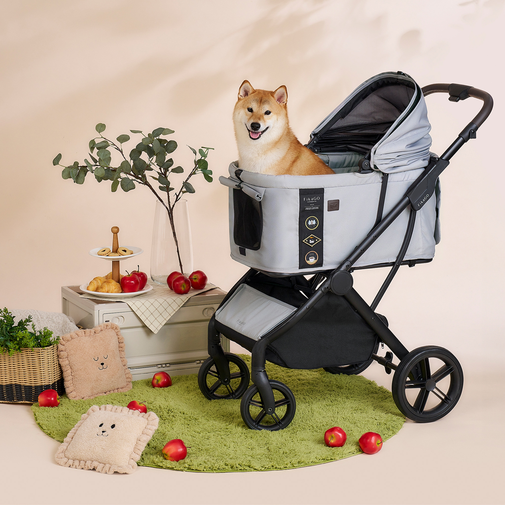 FIKAGO Kočík pre mačky / psov AGILE2 Soft Grey