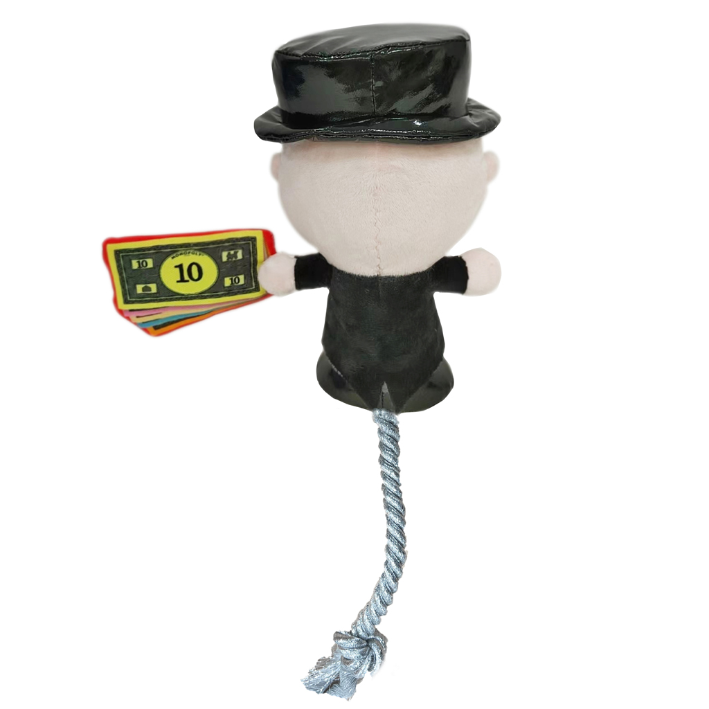 HASBRO Hračka pre psov Monopoly Mr. Money plyšová s lanom na naťahovanie 20 cm