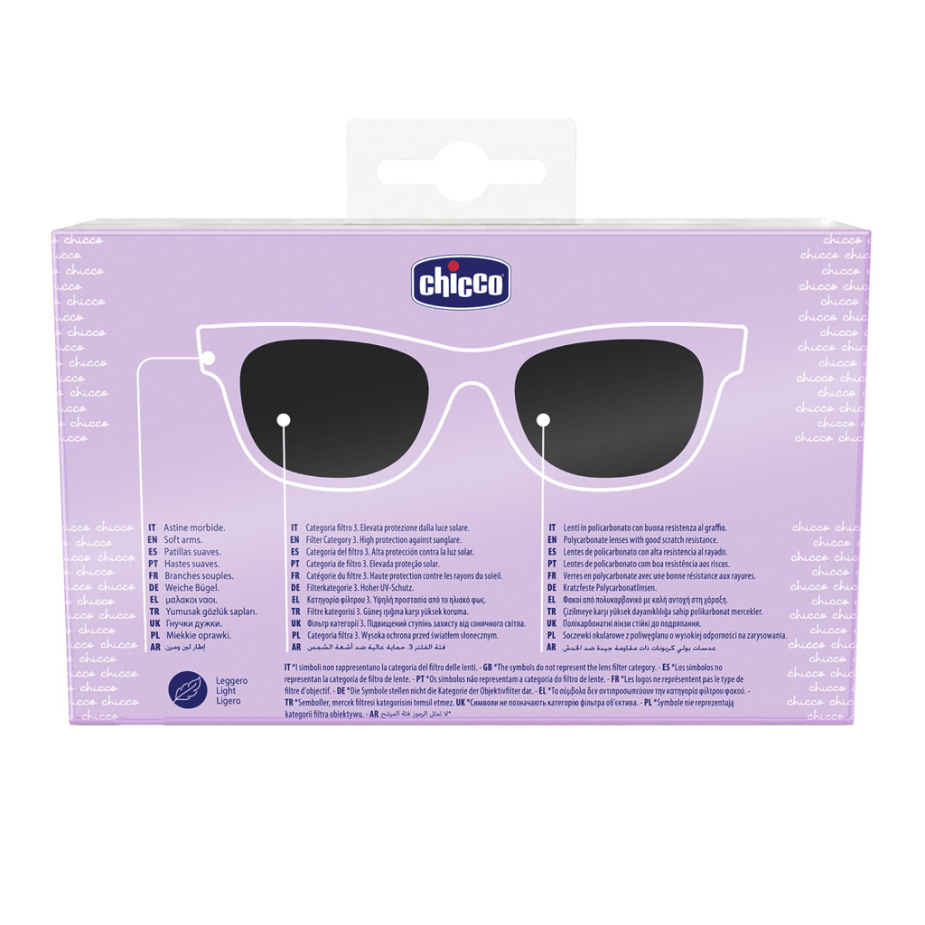 CHICCO Okuliare slnečné červené kol. 2025 - zrkadlové sklá, 24m+