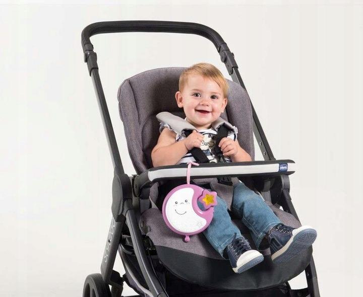 CHICCO Kolotoč nad postieľku a závesná hračka 3v1 Next2Dreams ružová 0m+