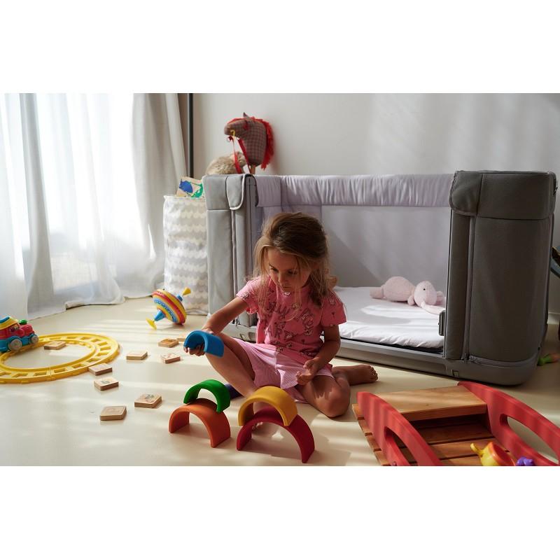 CHICCO Postieľka Next2Me Forever - Moon Grey