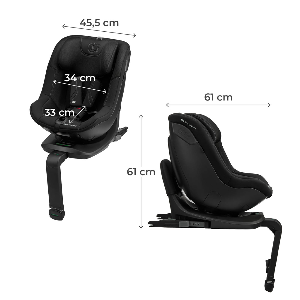 KINDERKRAFT Autosedačka I-Guard Pro I-size (61–105 cm) Black