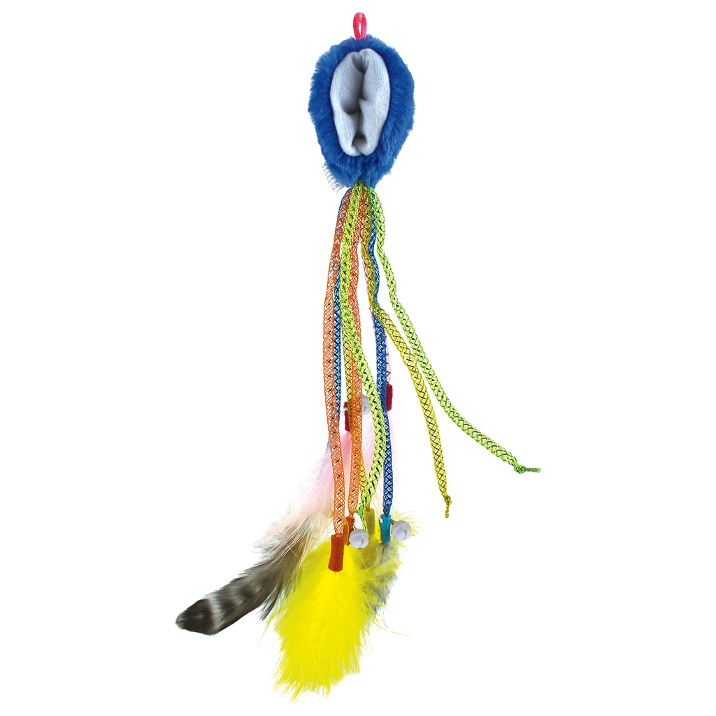 NERF CAT Hračka pre mačky chobotnička s rolničkami a paličkou 30 cm