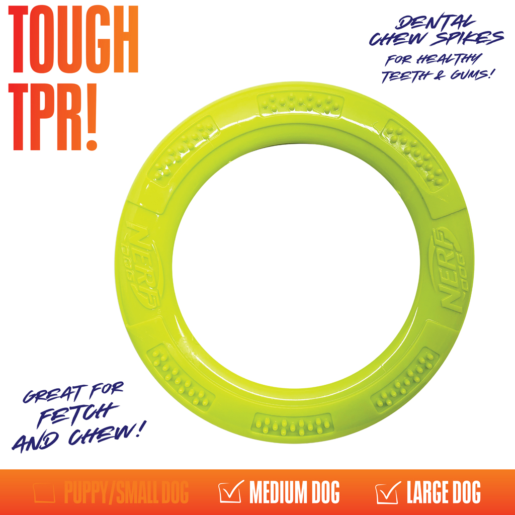NERF DOG Hračka pre psov dentálne ťahadlo v tvare kruhu 23 cm