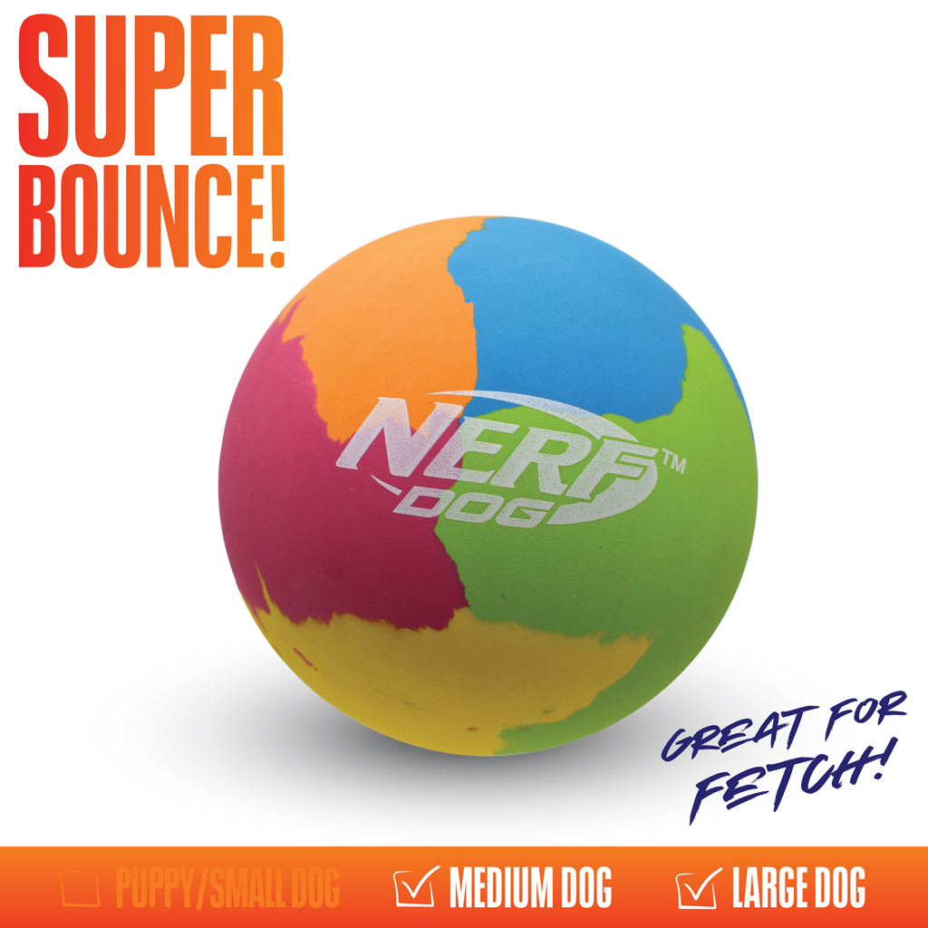 NERF DOG Hračka pre psov gumová super odrazová loptička 9,5 cm