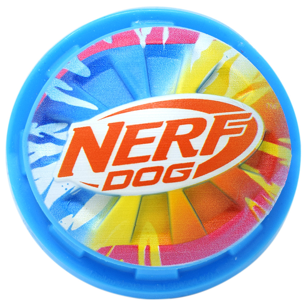 NERF DOG Hračka pre psov pískacia loptička s farebným úchopom 10 cm