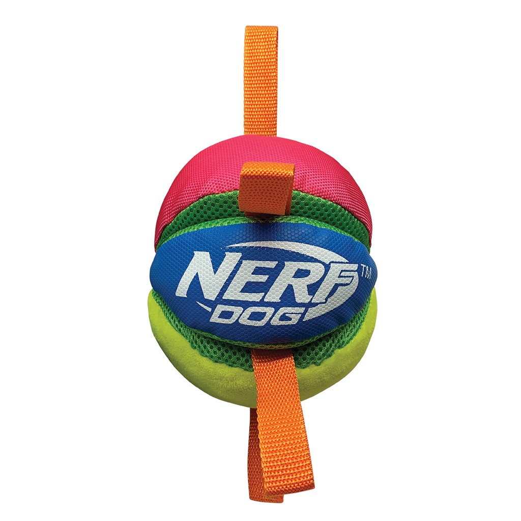 NERF DOG Hračka pre psov plyšová pískacia a chrumkavá loptička 15 cm