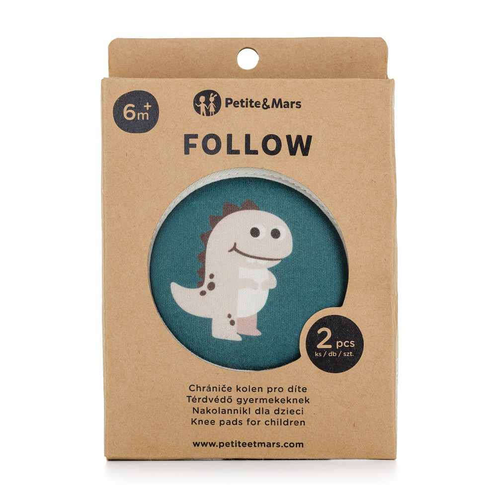 PETITE&amp;MARS Chrániče kolien elastické na lozenie Follow Misty Green