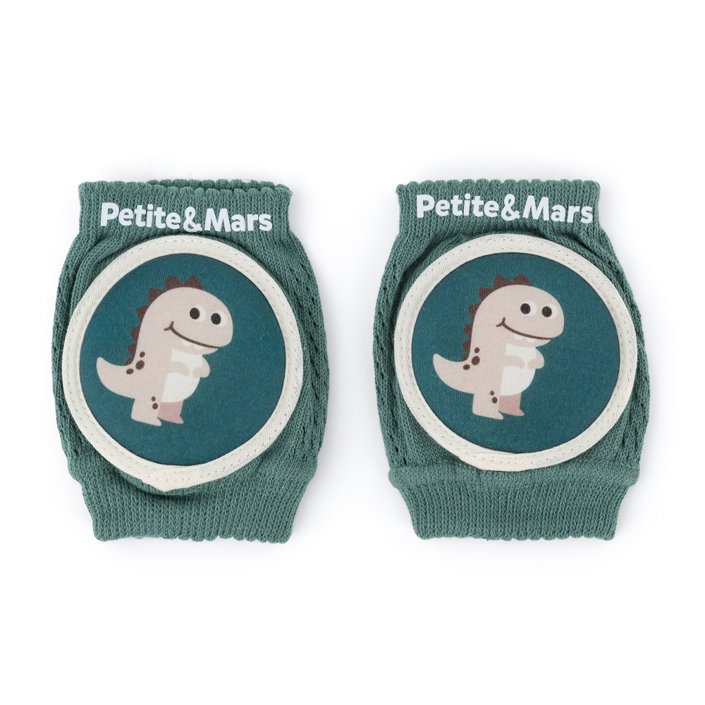 PETITE&amp;MARS Chrániče kolien elastické na lozenie Follow Misty Green