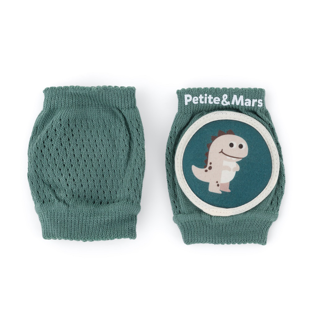 PETITE&amp;MARS Chrániče kolien elastické na lozenie Follow Misty Green