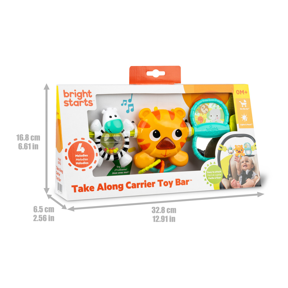 BRIGHT STARTS Hračka do kočíka Tiger Bar, 0 m+
