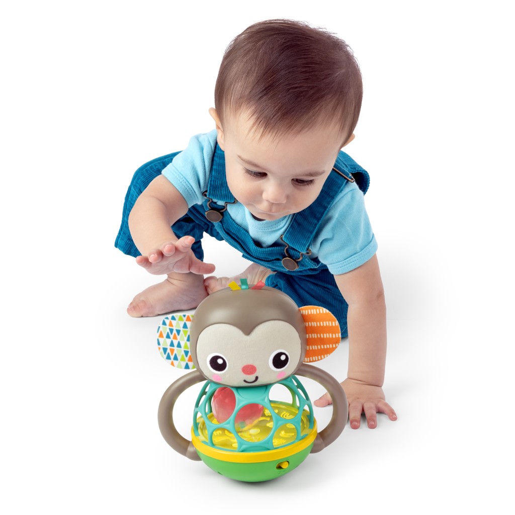 OBALL Hračka multisenzorická Grab &amp; Giggle Monkey™ 6m+