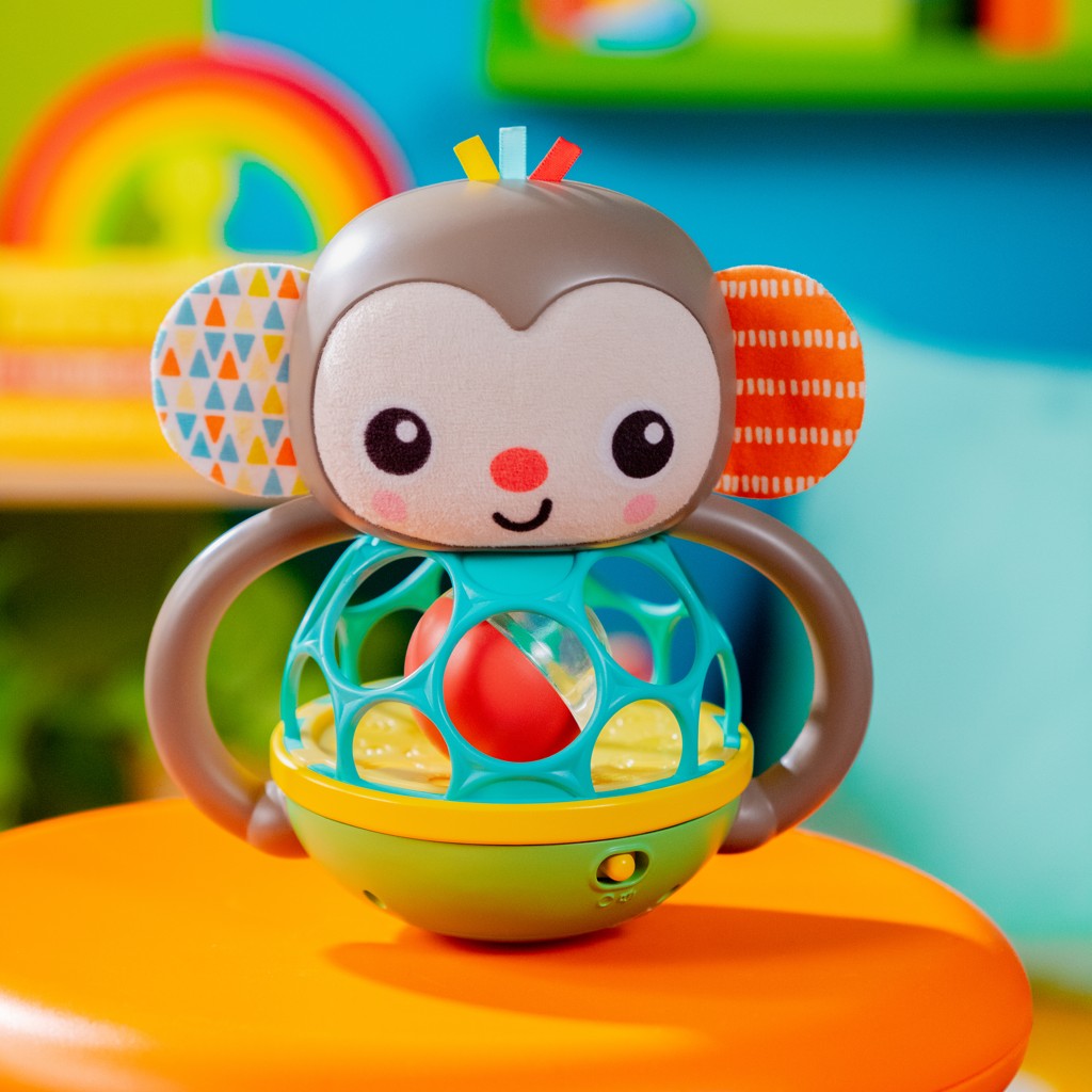 OBALL Hračka multisenzorická Grab &amp; Giggle Monkey™ 6m+