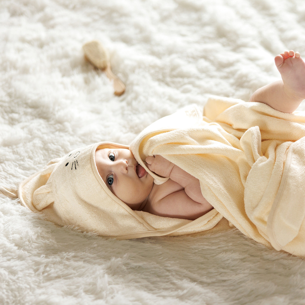 BABYONO Osuška bambusová Super Soft Cream 100x100 cm