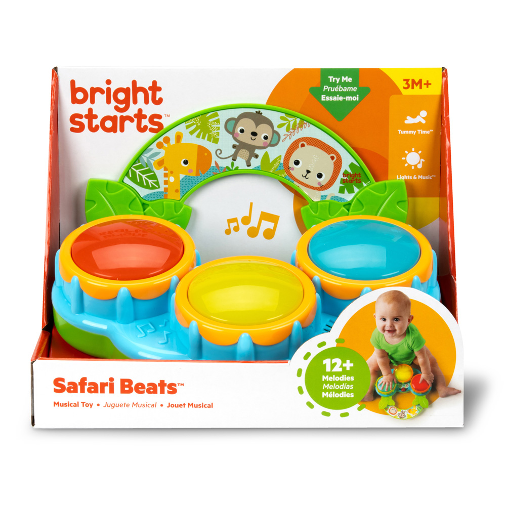 BRIGHT STARTS Hračka bubny Safari Beats™ 3m+