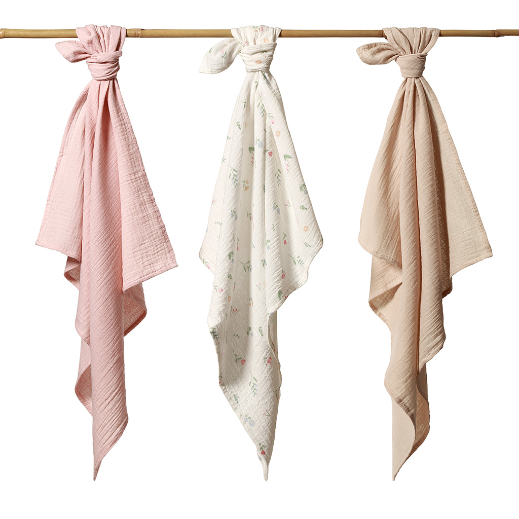 BABYONO Plienky mušelínové Super Soft 3 ks, Pink 70 x 70 cm