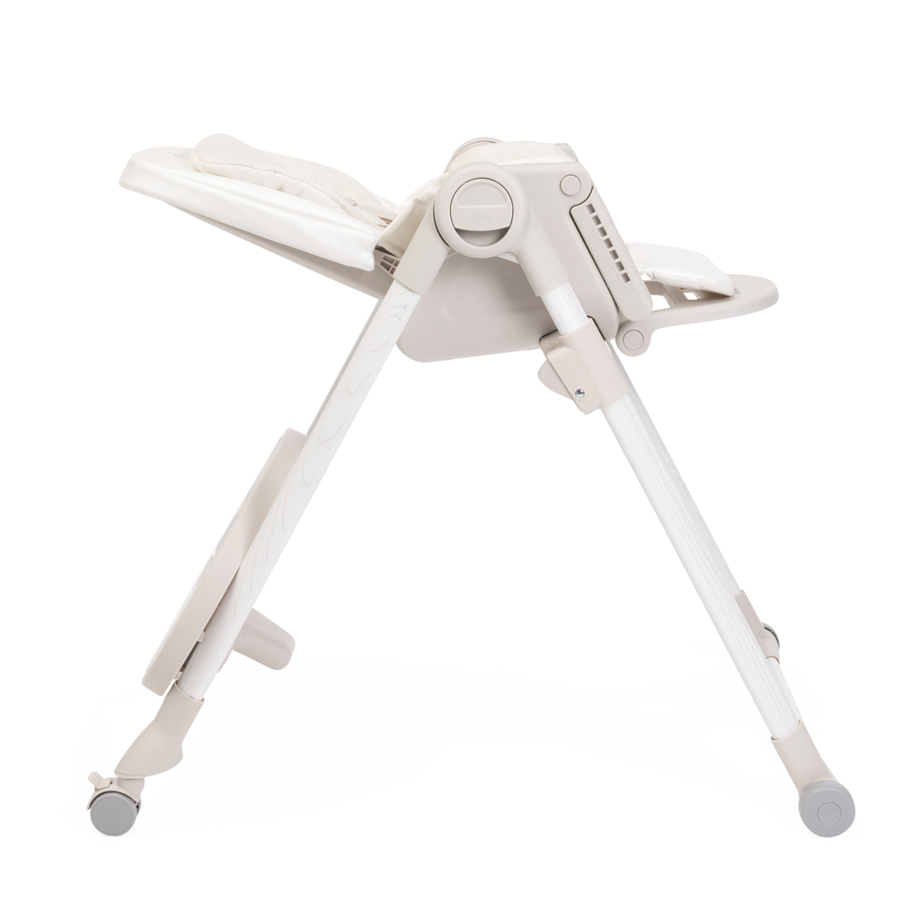 CHICCO Stolička jedálenská Polly Armonia - Mother Pearl + Hrazdička Rainbow