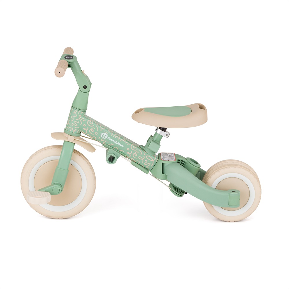 PETITE&amp;MARS Trojkolka multifunkčná 5v1 Turbo - limitovaná edícia Green Twist