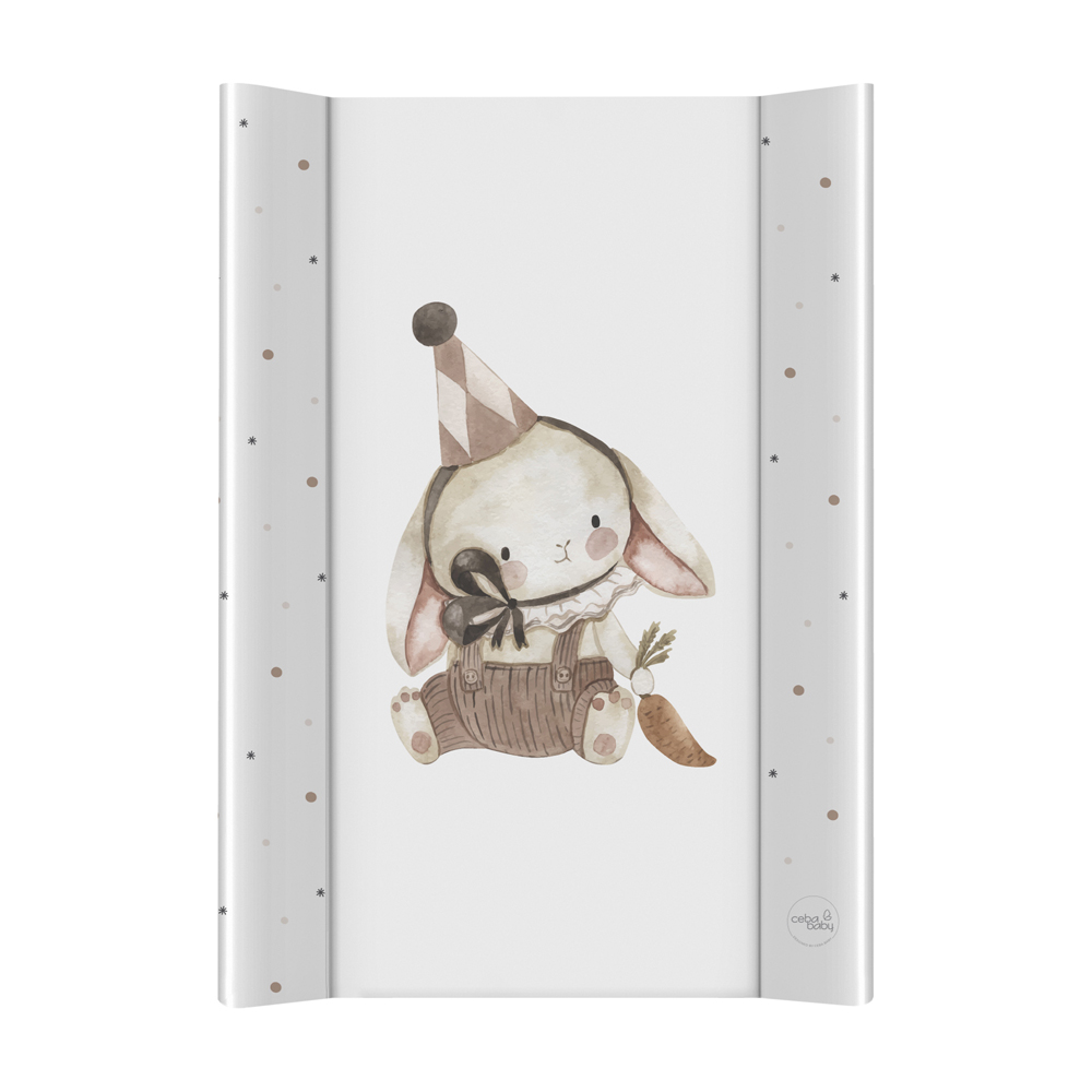 CEBA BABY Podložka prebaľovacia 2-hranná s pevnou doskou (50x70) Ultra Light Clown Bunny