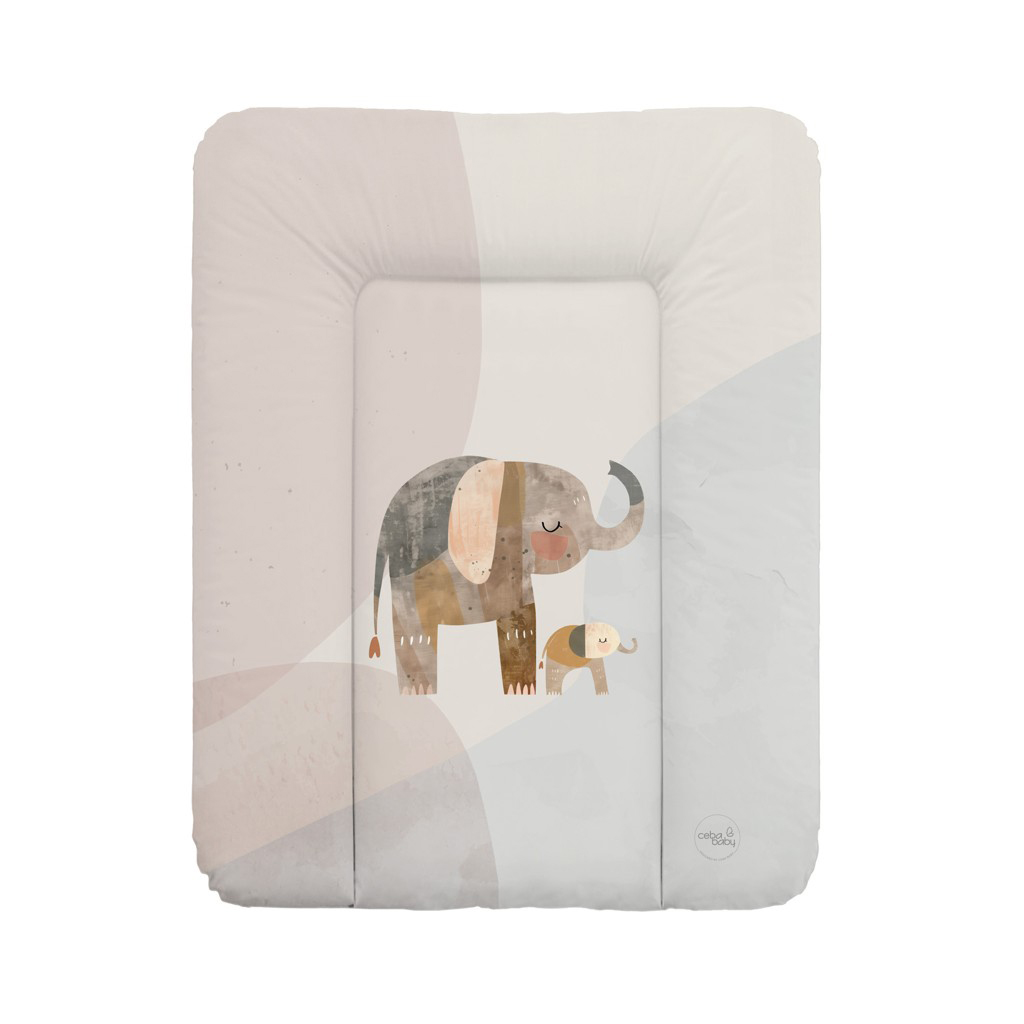 CEBA BABY Podložka prebaľovacia mäkká (50x70) Basic Elephant Family