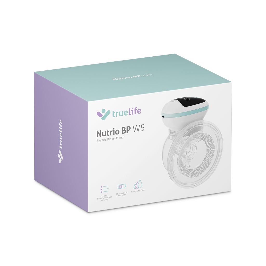 TRUELIFE Odsávačka materského mlieka elektrická handsfree Nutrio BP W5