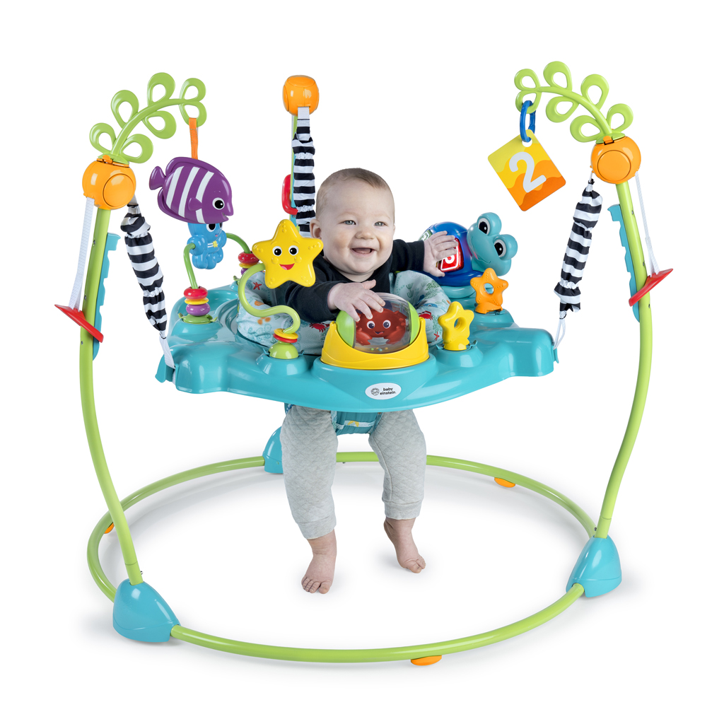 BABY EINSTEIN Skákadlo/Aktívne centrum 2v1 Curiosity Cove™ 6m+ do 11kg