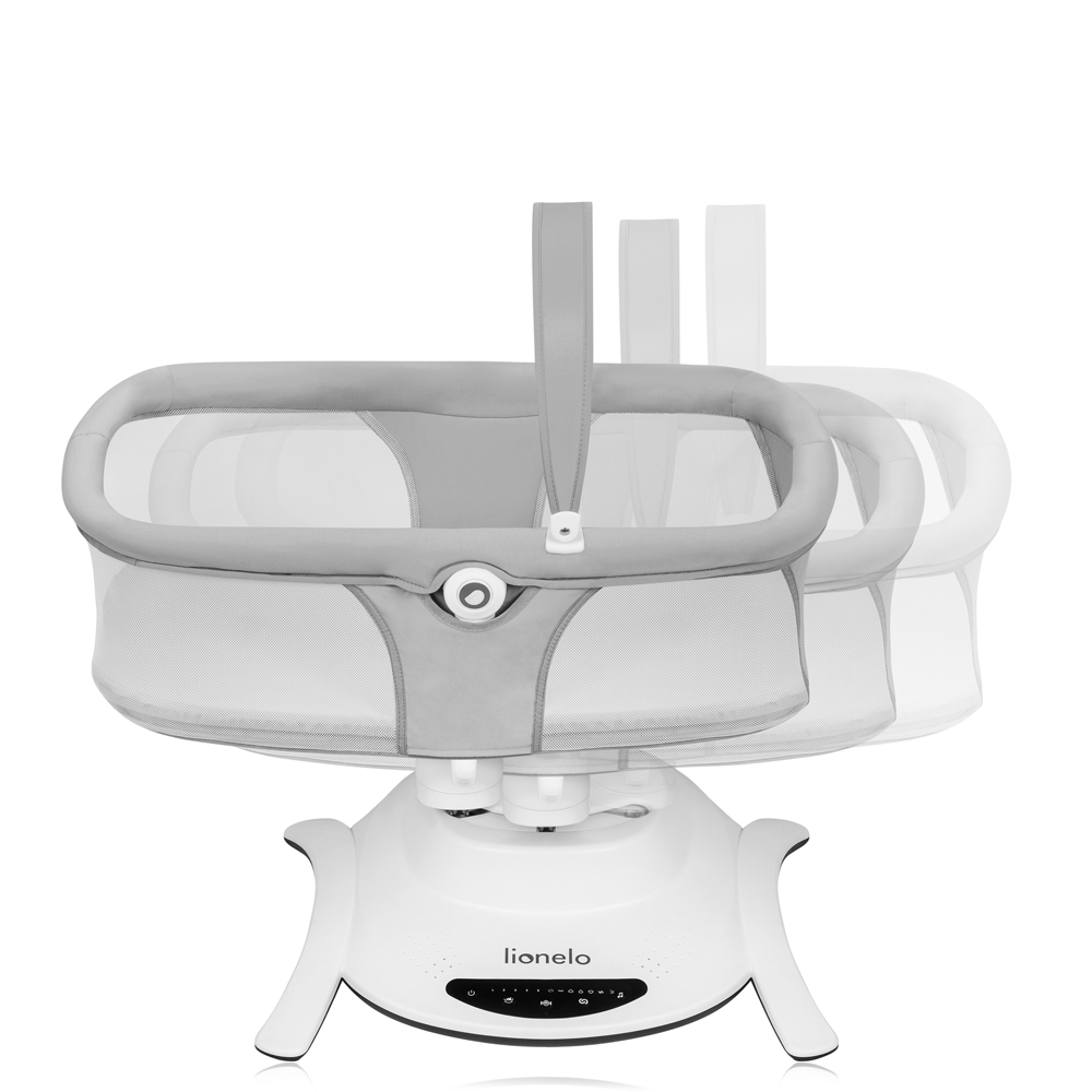 LIONELO Detské lehátko Bella Set Grey Concrete, 0m+