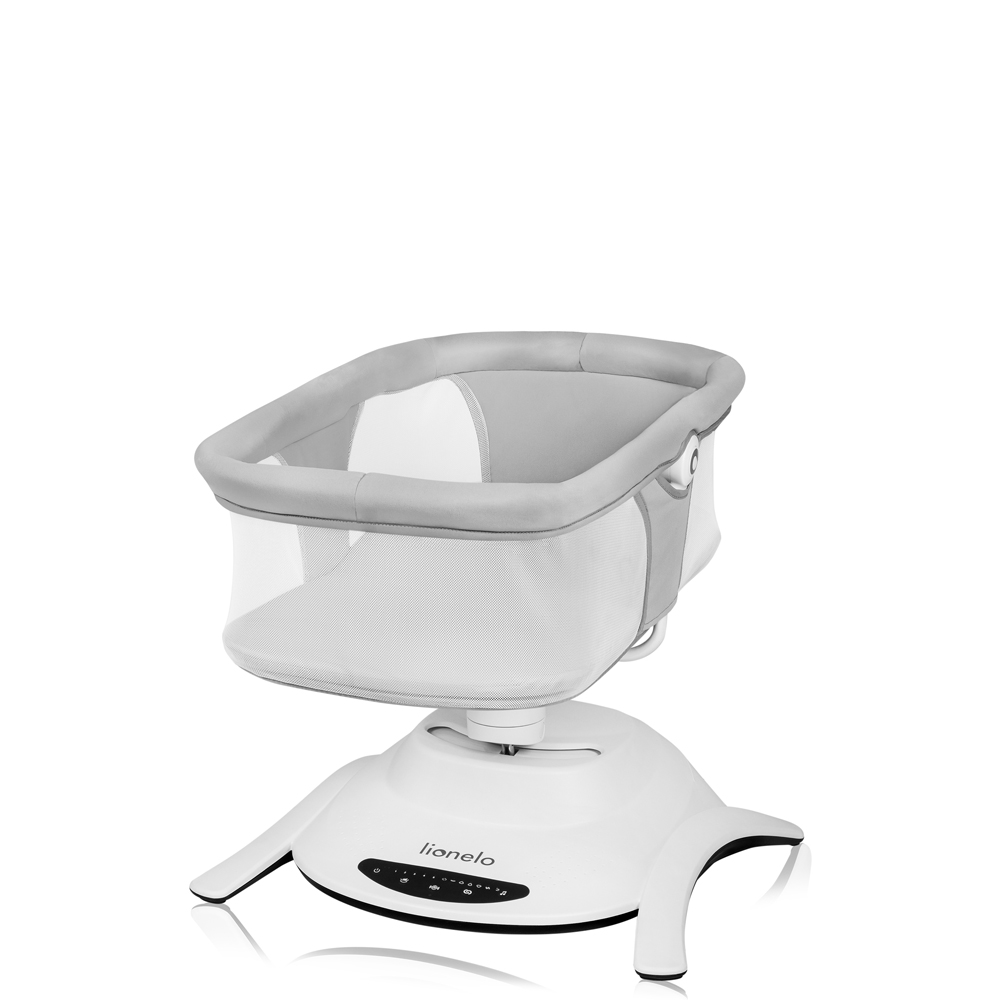 LIONELO Detské lehátko Bella Set Grey Concrete, 0m+