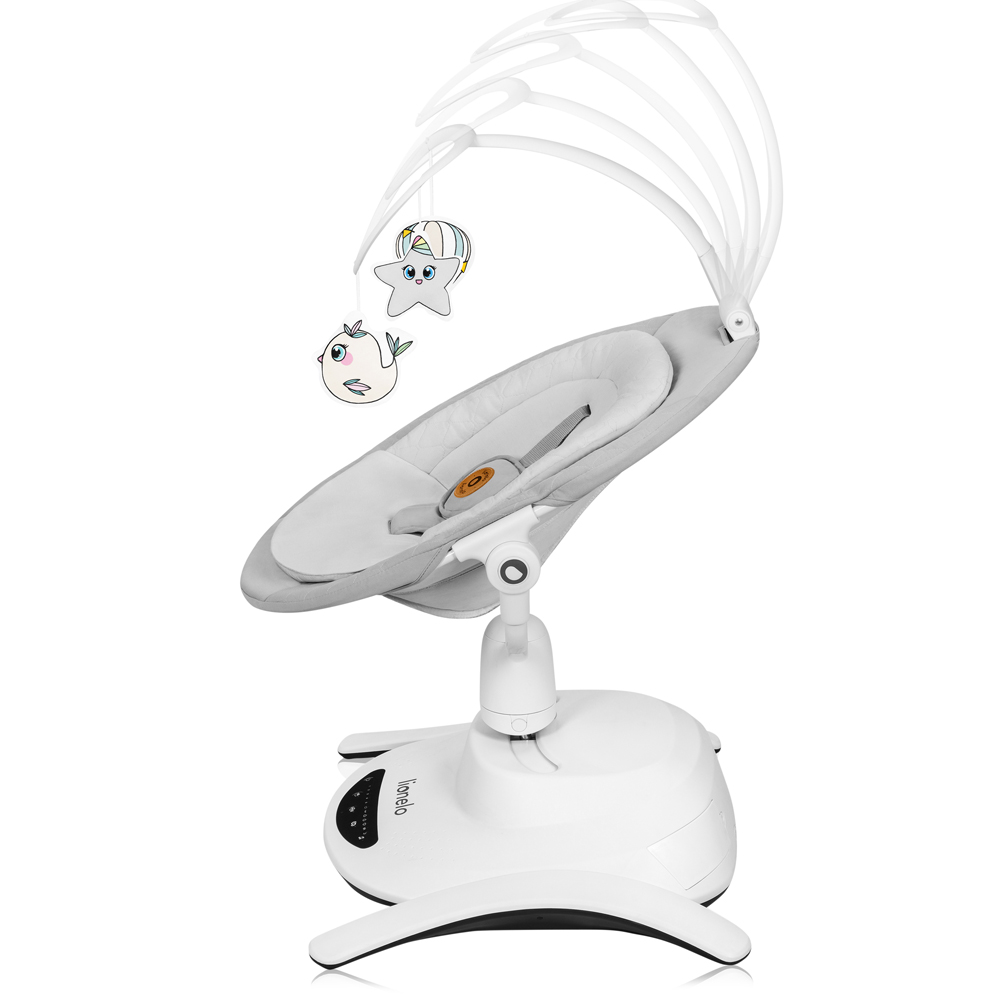 LIONELO Detské lehátko Bella Set Grey Concrete, 0m+