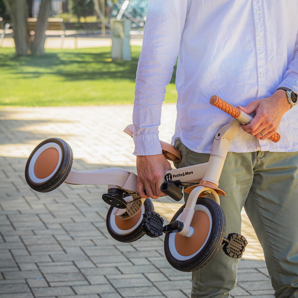 PETITE&amp;MARS Trojkolka multifunkčná 5v1 Turbo Desert Sand