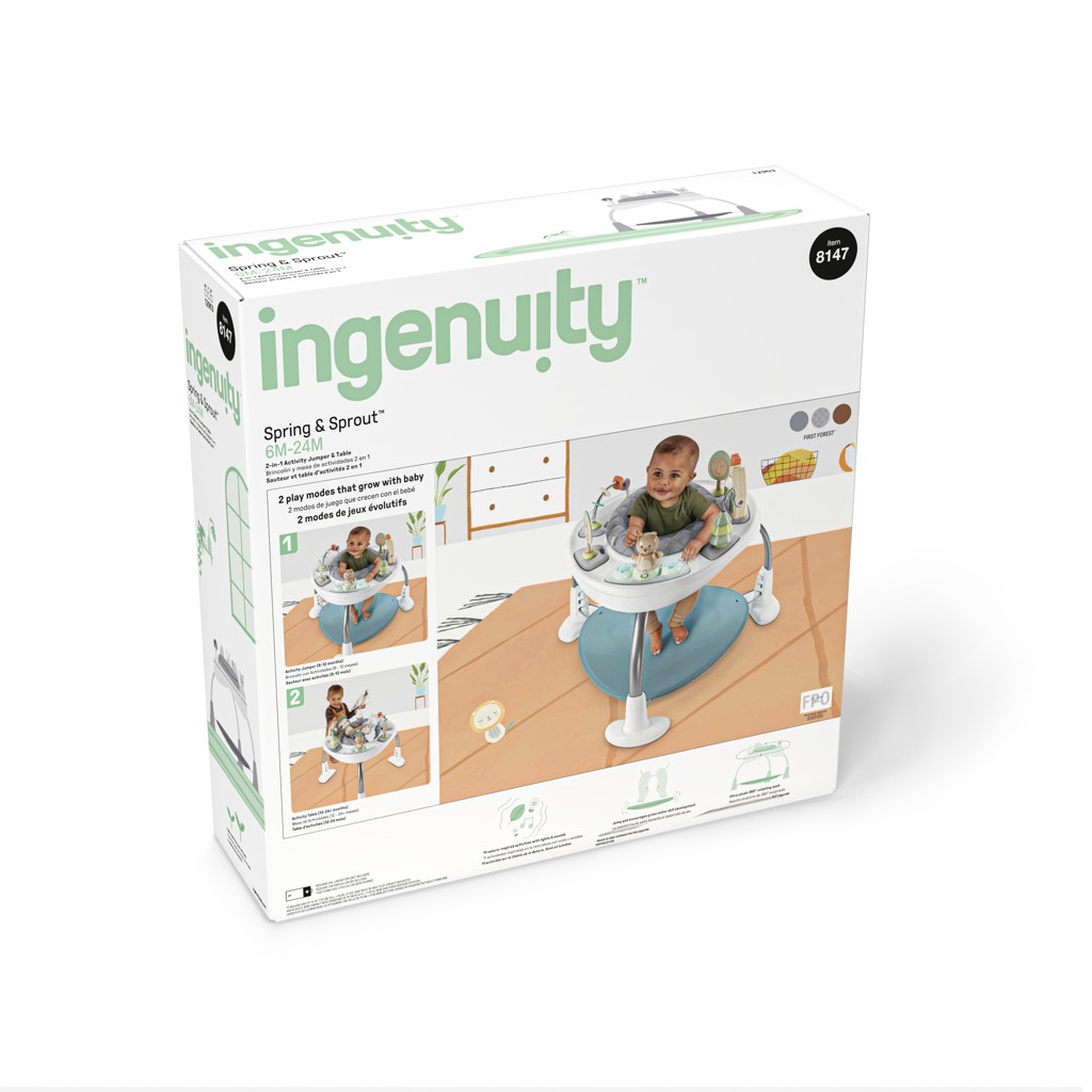 INGENUITY Aktívne centrum 2v1 Spring&amp;Sprout™ 6m+ do 11 kg