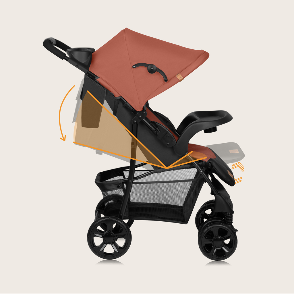 LIONELO Kočík športový Emma Plus Coral Pink