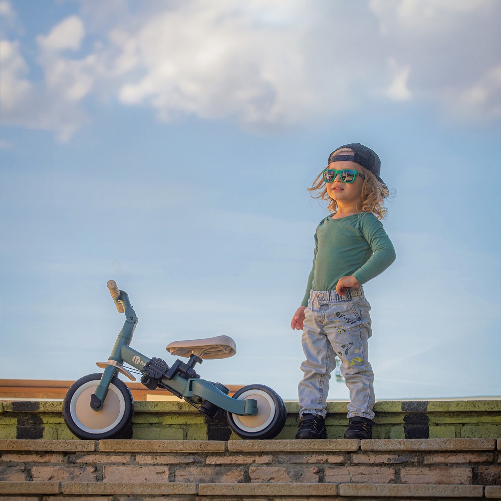 PETITE&amp;MARS Trojkolka multifunkčná 5v1 Turbo Misty Green