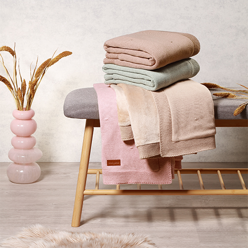 BABYONO Deka z prírodnej bavlny 75 × 100 cm pink 0m+