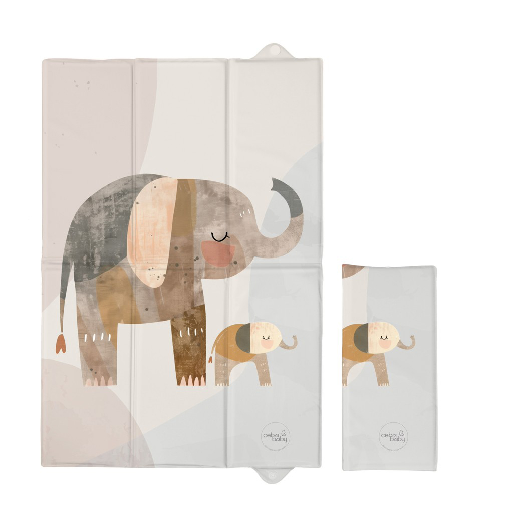 CEBA BABY Podložka prebaľovacia cestovná (60x40) Basic Elephant Family