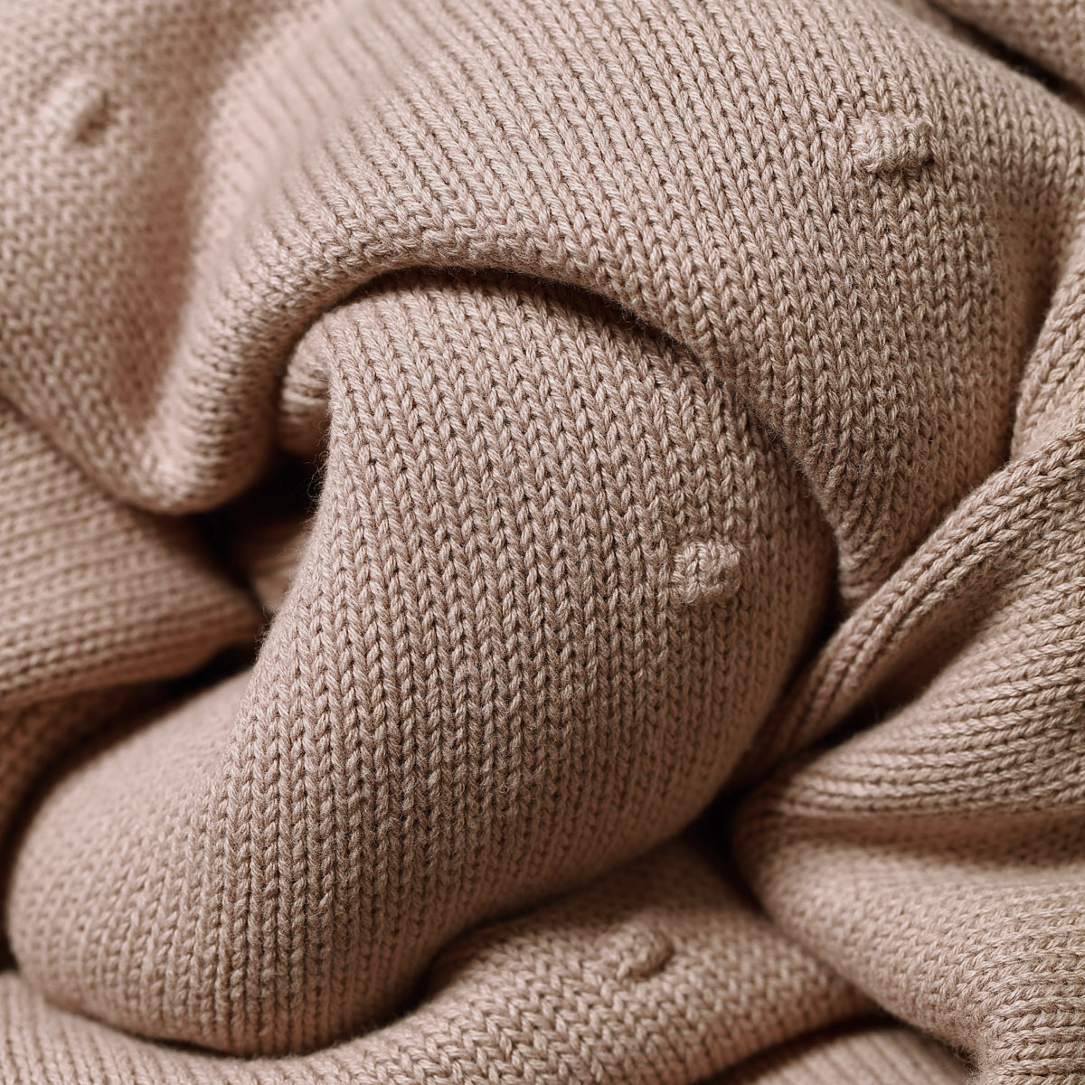 BABYONO Deka z prírodnej bavlny 75 × 100 cm dark beige 0m+